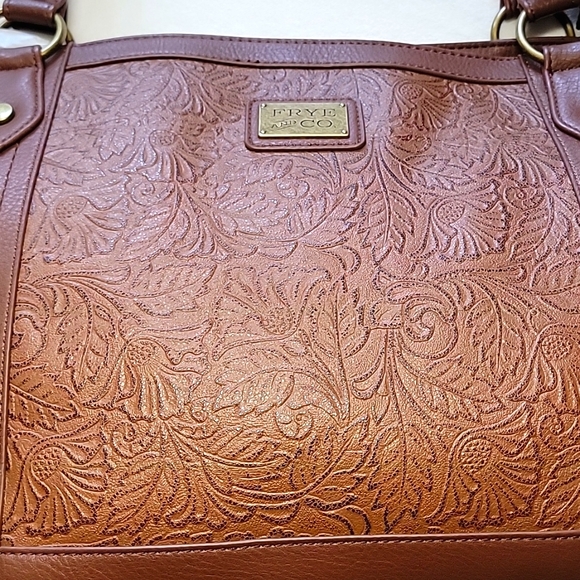 FRYE and Co Embossed Large Shoulder Tote Bag - Picture 12 of 12